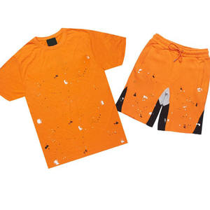 Ensemble T-shirt et short tendance pour homme, tenue de sport décontractée en deux pièces, vêtements de sport pour la salle de sport, la remise en forme, l'entraînement quotidien, l'été - Product Image 5