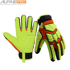 Guantes de Seguridad Antideslizantes Ecológicos de la Marca Alpine Industries, Unisex, Nuevos, Resistentes a Impactos, con Construcción de Cuero y TPR - Product Image 5
