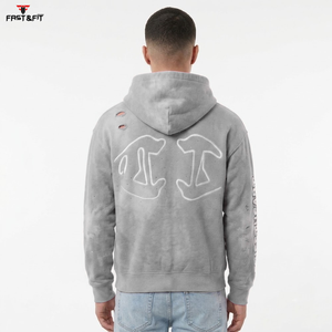 Sudaderas con capucha para hombre, 100% algodón, tejido de punto, nuevo diseño, mejor precio, color sólido, ropa informal, impresión digital, venta al por mayor. - Product Image 2