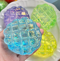 Jouet Squishy Créatif en Forme de Gaufre Scintillante de 8 cm, Simulation de Gâteau, Alimentaire, Doux, Anti-Stress, à Presser, Cadeau pour Enfants et Adultes
