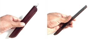 Étui à crayons en cuir véritable fait main personnalisé, avec fermeture à glissière, en toile colorée, pour cadeau ou usage personnel - Product Image 5