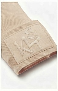 Support de poignet KT beige respirant avec fermeture auto-agrippante unisexe pour la musculation et la protection des paumes - Product Image 3