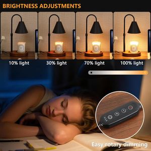 Black Electric Wax Melt Warmer Timer <b>Dimmer</b> Home Use Candle Warmer Lamp for Mother's Day Birthday Christmas Gifts for Mom/Wife - Product Image 2