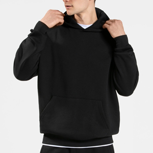 Sudadera con capucha para hombre, extragrande, de 450 g/m², con estampado de parches, corte cropped, diseño personalizado, efecto desgastado, estampado en relieve de 500 g/m² - Product Image 5