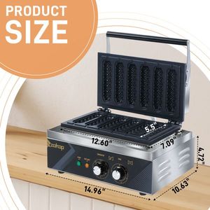 Macchina Professionale Intelligente Antiaderente 110V per Waffle Francesi, Corn Dog e Hot Dog - Product Image 3