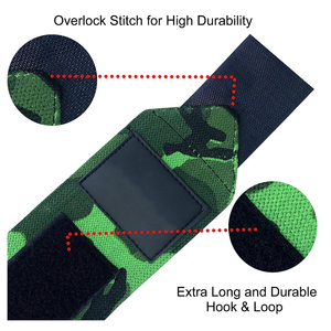 Sangles de soutien réglables pour poignet, vert camouflage, fermeture auto-agrippante, pour musculation, entraînement de force, sécurité sportive - Product Image 4