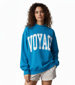 Sweat-shirt en polaire brodé pour femme, col montant oversize, qualité supérieure, coupe décontractée, idéal pour l'hiver, personnalisable avec votre marque - Product Image 6