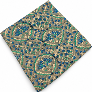 Custom Design Organic Eco-Friendly Lightweight <b>Purple</b> Flower Block Printed Cotton Voile <b>Fabric</b> Breathable Soft Accessories Girls - Product Image 2