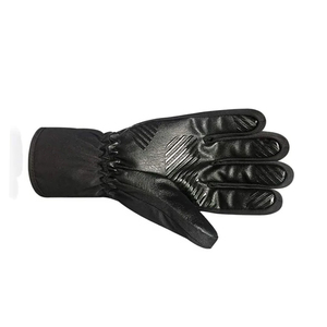Ski Gloves Full Finger Black Polyester Waterproof Thermal Insulated Drawstring Closure Unisex Winter Outdoor Activity - Product Image 3