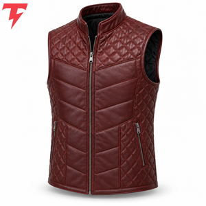 Wholesale <b>Men's</b> <b>Leather</b> <b>Vests</b> Custom Made Biker & Fashion <b>Vests</b> Bulk Supply Manufacturer <b>Men's</b> <b>Leather</b> <b>Vest</b> - Product Image 4