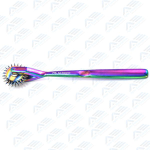 Instrument de diagnostic manuel, roue à aiguilles de Wartenberg à 2 têtes en acier inoxydable, pour test sensoriel réflexe, couleur arc-en-ciel - Product Image 4