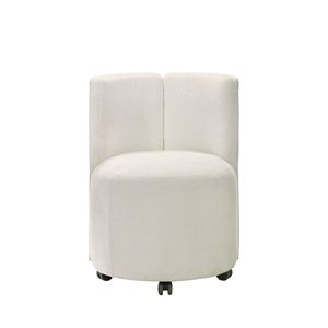 Blayde <b>White</b> Chenille Swivel Side <b>Chair</b> Set of 2 for <b>Dining</b> Room - Product Image 6
