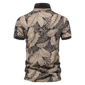 Camiseta de Hombre Transpirable de Poliéster/Algodón, Diseño Personalizado, Manga Corta, Tejida, Informal, Negra, Blanca, Marrón - Product Image 4