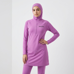 Women's Islamic <b>Modest</b> Burkini Swimwear with Long Sleeve Breathable Leggings-Performance Modesty Beach Holiday Costume - Product Image 1