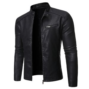 Chaqueta de cuero para hombre con logotipo personalizado al mejor precio al por mayor, chaqueta de cuero ligera hecha a medida para hombre - Product Image 4