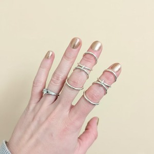 Arthritis Finger Splint Bending Sideways Lateral Deviation Silver/<b>Gold</b> Plated Brass <b>Ring</b> Women Minimalist Wholesale - Product Image 3