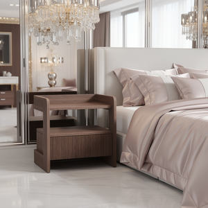 High Quality Teak Wood Modern Design Tea Brown Furniture <b>Nightstand</b> for Indoor Furniture & Apartment Furniture - Product Image 1