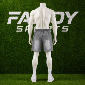 Shorts de jogging décontractés pour hommes en coton éponge, avec cordon de serrage, imprimé éclaboussures effet délavé, pour le sport et la gym - Product Image 3