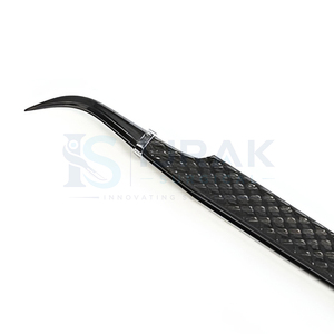 Professional Black Curved Lash Tweezers Stainless Steel Precision Fine Tip <b>Eyelash</b> Extension <b>Applicator</b> for Volume Lashes Salon - Product Image 3