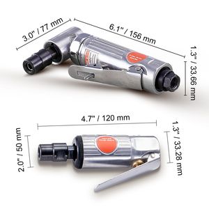 Smerigliatrice Pneumatica ad Angolo Retto con Kit da 10 Frese in Carburo a Taglio Singolo e Cuscinetto a Sfera Leggero - Product Image 2