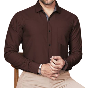 <b>Black</b> Shirts for <b>Men</b> Long Sleeved Spring Autumn Loose Fit Draped Lapel OEM Manufacturer - Product Image 3