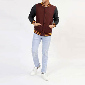 Men 100% Cashmere Wool Body and Genuine Cowhide <b>Leather</b> Sleeves Letterman Varsity <b>Jacket</b> for Men Stand Collar <b>Winter</b> Season - Product Image 5