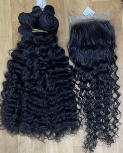 Birmano Pelo Rizado sin procesar humano profundo sin procesar rizado birmano rizado del pelo humano del pelo virginal de la extensión del pelo - Product Image 2