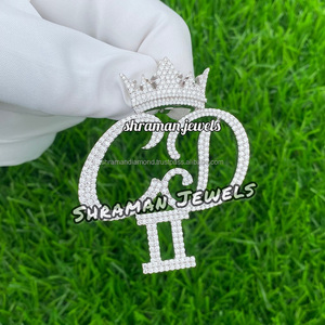 Custom Diamond Letter <b>Pendant</b> Iced Nameplate Moissanite Hip Hop Personalized 925 <b>Solid</b> Silver Yellow <b>Gold</b> Plated Unisex Jewelry - Product Image 3
