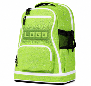 Sac à dos de sport en polyester imperméable avec fermeture éclair, strass scintillants, logo personnalisé, pour cheerleading, décontracté, école, voyage, sac à dos de jour - Product Image 4