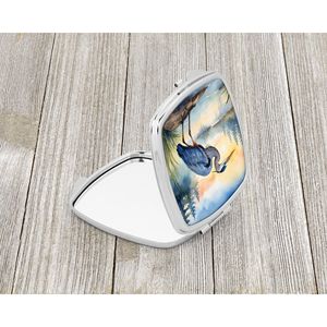 Blue Heron Compact <b>Travel</b> Makeup <b>Mirror</b> Handheld Folding Pocket Decorative <b>Mirror</b> for Women and Girls Day Fading Design Gift - Product Image 2