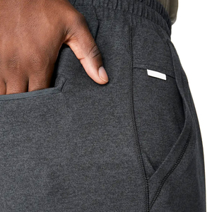Pantalon de jogging décontracté pour homme, taille élastique, cordon de serrage, poches latérales, mélange de coton mi-lourd, gris, pour l'automne - Product Image 6