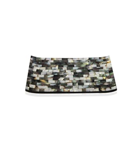 Plateau en nacre de qualité supérieure, plateau de service en rotin naturel et nacre, 2 couleurs, utilisé dans les hôtels et restaurants - Product Image 2