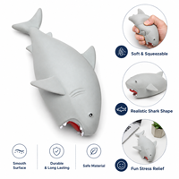 Jouet anti-stress géant en TPR souple, requin gris, design réaliste, idéal pour soulager le stress, jouet sensoriel moelleux pour les 3 ans et plus, produit transfrontalier très demandé