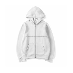 Sweat à capuche unisexe tendance de qualité supérieure en molleton de coton, logo personnalisé brodé, coupe ample, sweat à capuche uni de couleur unie - Product Image 2