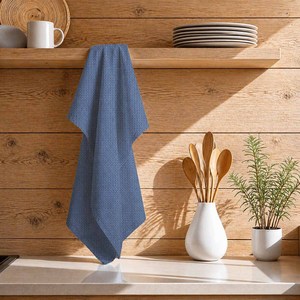 Solid Color with Waffle Weave <b>Kitchen</b> <b>Towel</b> Soft Premium Quality 100% Cotton <b>Kitchen</b> <b>Towel</b> Customized Size & Color - Product Image 1