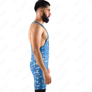Nouvel arrivage Vente en gros Wrestling Singlet Personnalisé pour hommes Sublimation Polyester Spandex Wrestling Sportswear Singlet - Product Image 5