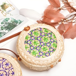 Hand Weaving Bamboo Bag <b>Purses</b> Natural <b>Purse</b> Bags With logo New Fashionable Trend Handbags - Product Image 5