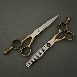 Ciseaux de coiffure professionnels à manche long en acier inoxydable 4Cr13, design classique, pour droitiers, les plus vendus - Product Image 6
