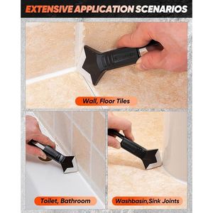 Raschietto Angolare in Silicone per Pistole per Sigillante, Strumento di Finitura per Sigillatura del Bagno - Product Image 3