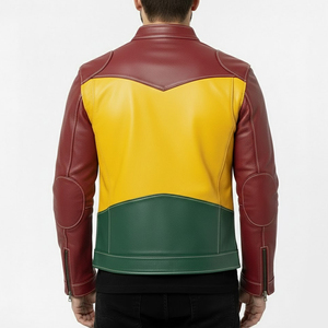 Veste en cuir véritable brodée de diamants, taille US, en cuir d'agneau, édition limitée, veste d'hiver de haute qualité pour hommes - Product Image 2