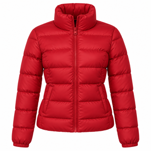 Vestes Courtes Matelassées Unies pour Femmes – Blousons Chauds d'Hiver Style Bomber à Prix Abordable - Product Image 1