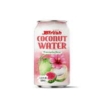 JBFresh 330ml d'eau de noix de coco avec boisson au jus de pastèque | Boissons à l'eau de coco de marque privée Échantillons gratuits-Livraison rapide