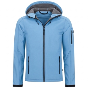 New Style Autumn Windproof Waterproof Soft <b>Shell</b> Outdoor Mountaineering Camping Commuting Sports Hooded Jacket Stand Zipper Long - Product Image 1
