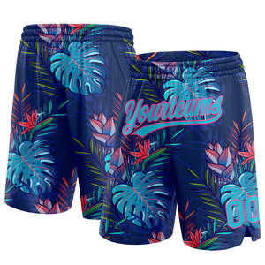 Shorts de basketball unisexes personnalisés pour hommes, 100 % coton, 5 pouces, effet délavé, motif uni, style décontracté - Product Image 1