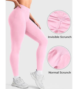 Leggings Deportivos Transpirables con Efecto Levanta Glúteos para Mujer, Cintura Elástica, Sin Costuras, Efecto Scrunch, 24 Pulgadas, para Gimnasio, Yoga, Baderiy - Product Image 4