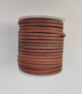 Antique Brown Flat Leather Cord 3mm 4mm 5mm <b>Vintage</b> Cowhide for Jewelry DIY Craft Braiding Knotting Jewelry Findings Components - Product Image 1