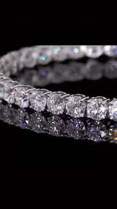 Pulsera de tenis de lujo con moissanita, corte brillante redondo, engaste de puntas, plata 925, pulsera de uso diario para mujer - Product Image 6