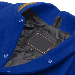 <b>Men's</b> High Street Style Woolen Varsity <b>Jacket</b> Finished <b>Thin</b> Sleeves Stand Collar Windproof Breathable Eco-Friendly Quick Dry - Product Image 4