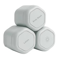 Conteneur cosmétique hexagonal magnétique HALO, vente en gros, réutilisable, anti-fuite, pot pour soins de la peau, emballage de beauté modulaire avec logo personnalisé OEM