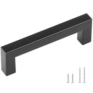 Set da 30 Maniglie Moderne in Acciaio Inox da 96mm (3,86 pollici) per Cassetti e Armadietti da Cucina, Design Sottile e Quadrato - Product Image 1